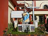 Memorial for abortion victims at the bell tower's base