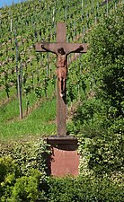 Wegekreuz am Fuße der Weinlage Schloss Johannisberg