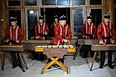 Kolintang, a traditional xylophone-like instrument from North Sulawesi, consisting of wooden bars of varying lengths that are struck with mallets.