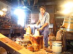 Bøkker i arbeid på Zuiderzeemuseum i Nederland.