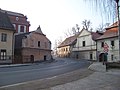 Situation in Liběchov: Die I/9 führt mit einer Kurve um die Kirche St. Gallus über den Marktplatz