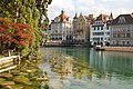Reuss Nehri, Luzern şehrinin eski kısmında.