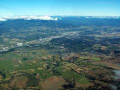 An aerial image of Medford, Oregon