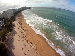 Aerial view of Ocean Park Beach.