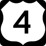 Straßenschild des U.S. Highways 4