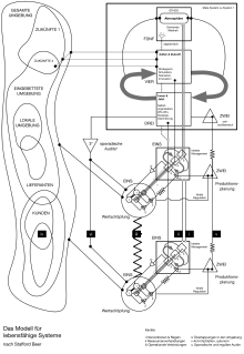 Beispielhafte Darstellung des Viable System Modells mit zwei operativen 1er Systemen