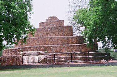 Ziggurat at entrance to Metcalfe house, Qutb complex