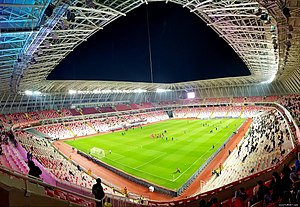 Innenraum des Sivas Yeni Eylül Stadı im Februar 2020