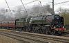 Oliver Cromwell pulls an excursion train in 2009