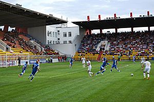 Das Zentralstadion Aqtöbe (Juni 2014)