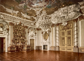 Rittersaal mit Silberbuffet, Blick in Richtung Südosten, um 1900