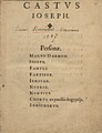 Castvs Ioseph 1587