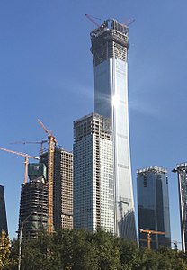 China Zun skyscraper under construction in November 2017.