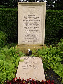 Emil Müry-Dietschy (1872–1950), Emil Müry (1900–1984), Albert Louis Ernst Müry (1910–2005), Grab auf dem Friedhof am Hörnli