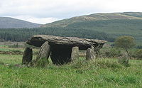 The nearby Wedge tomb at Glantane