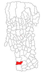 Location in Argeș County