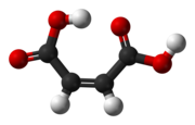 Molecuulmodel van maleïnezuur