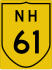 National Highway 61 marker