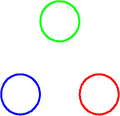 Green quark has absorbed the blue–antigreen gluon and is now blue; color remains conserved