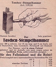 Taschen-Stempelhammer