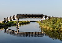 De houten brug Westpolderbrêge