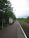 The tracks and platforms at Yeoford station in 2006