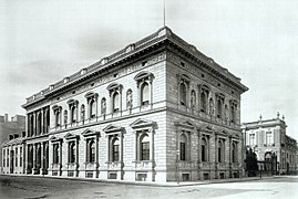 Palais Borsig on the corner of Voßstraße (left) and Wilhelmstraße, around 1881