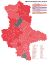 1998 Saxony-Anhalt state election, Red is SPD, Black is CDU