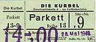 Eintrittskarte für Kino Kurbel 1948