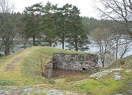 De fundering van kasteel Dalaborg.