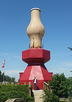 The Donalda oil lamp roadside attraction