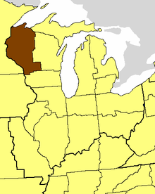 Location of the Diocese of Eau Claire