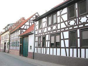 Fachwerkhäuser im alten Dorfkern