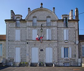 The town hall and school in Montboyer