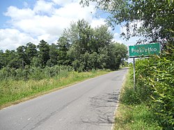 Street and road sign of Piekiełko, Masovian Voivodeship