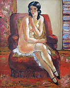 Μια γυναίκα γυμνή σε μια κόκκινη πολυθρόνα (1934)