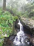 waterfall on hill