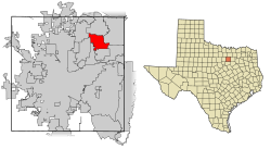 Location of Colleyville in Tarrant County, Texas