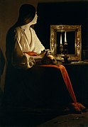 partie de: Paintings of penitent Magdalene by La Tour 