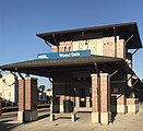 View of the west entrance to the train station.