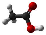 Molecuulmodel van azijnzuur