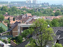 View of Žebětín from the east