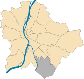 Lage des XXIII. Bezirks in Budapest