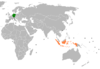 Location map for Germany and Indonesia.