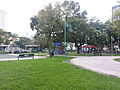 Basketball court and playground