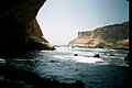 A November 2000 view from within what used to be the Cathedral cave, which was destroyed in earthquake of 2007