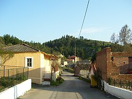 View of the village, with the tower hill in the background