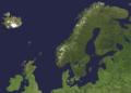 Δορυφορική φωτογραφία της Βόρειας Ευρώπης