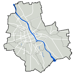 Mapa konturowa Warszawy, w centrum znajduje się punkt z opisem „Instytut Teatralny im. Zbigniewa Raszewskiego”