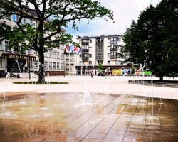 Širvintos main square and fountain